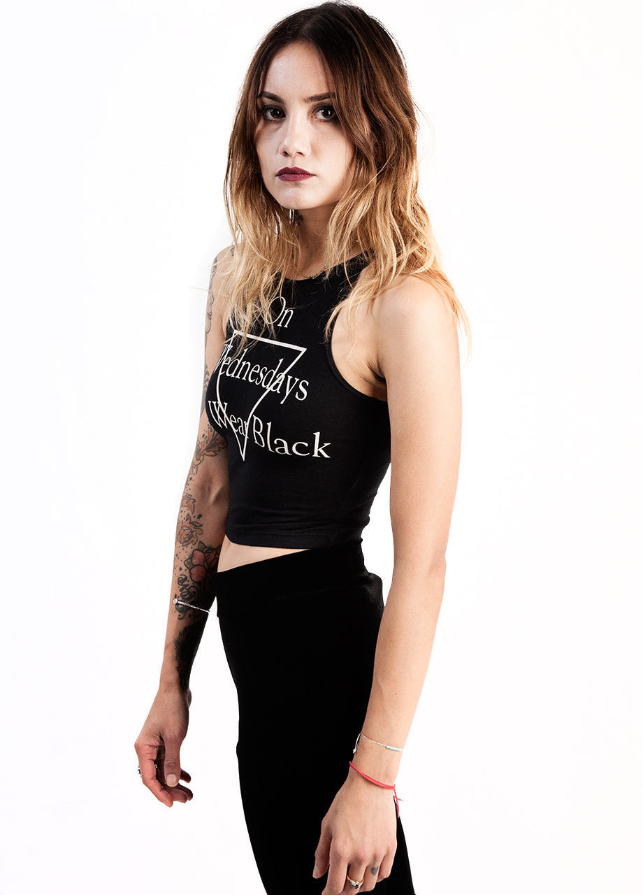 MYVL Wednesdays We Wear Black Sleeveless Crop