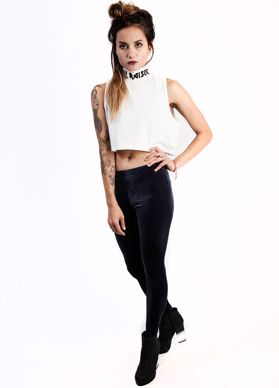 Evil twin raising hell skivvy crop top styled look, evil twin hell raiser crop