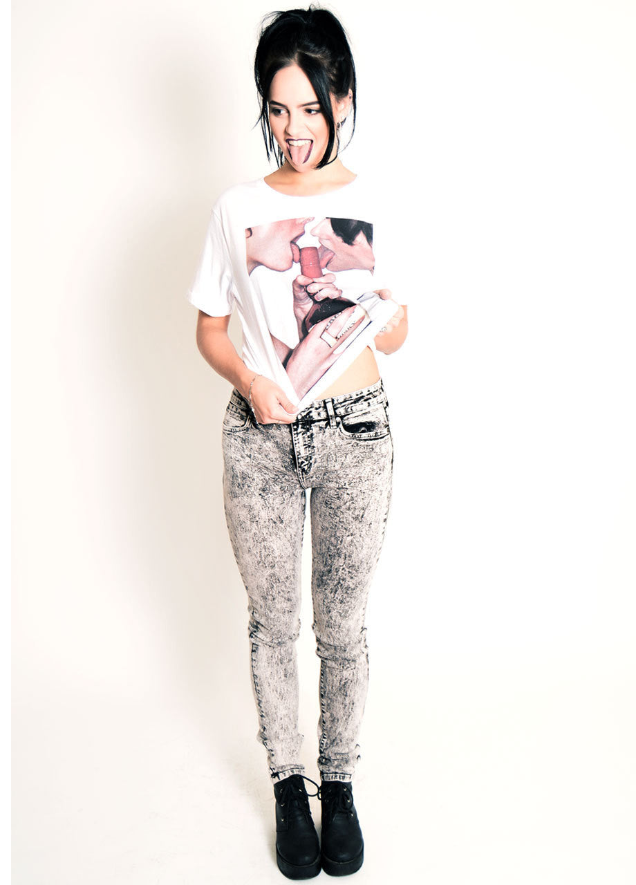 Kill City Hi Wire Acid Snow Wash Stretch Twill Jeans