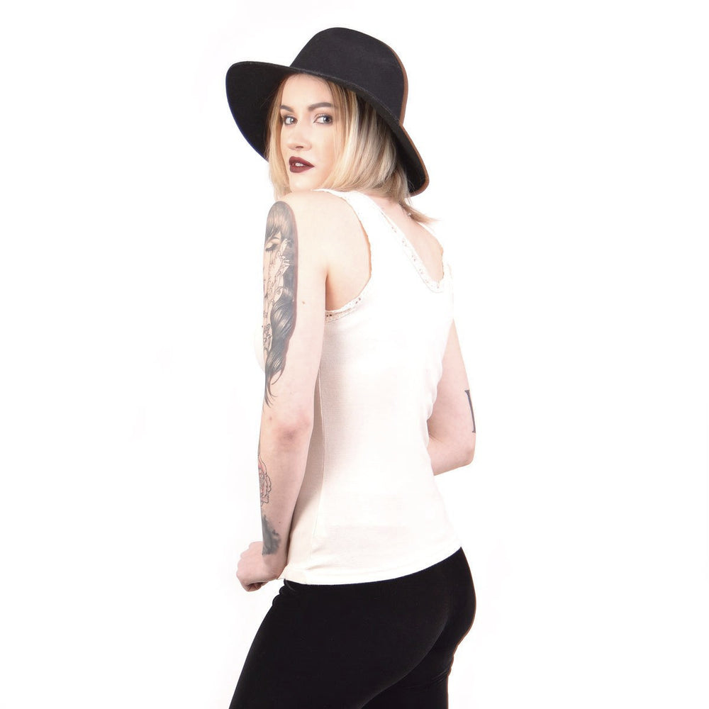 Bandit Brand Skull Roses Lace Tank