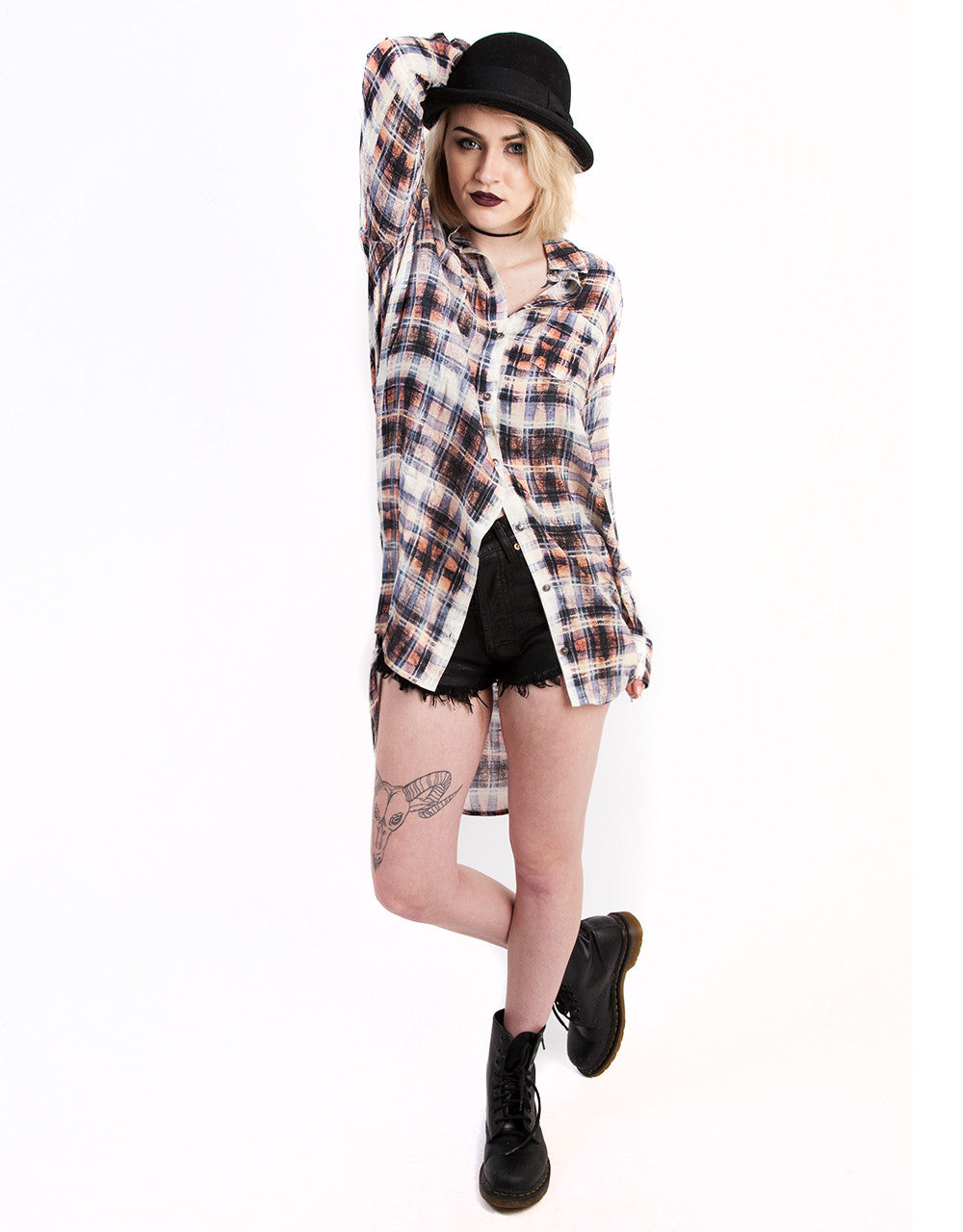 evil twin clothing faded glory longline shirt dress, plaid shirt dress outfit