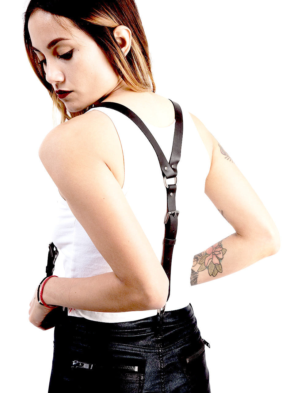 JAKIMAC Unisex Leathers Suspenders