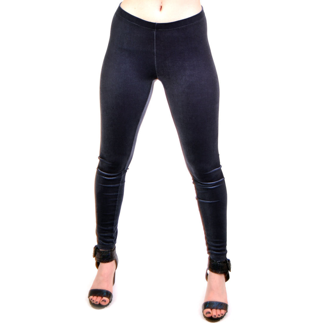 See You Monday Blue Velvet Leggings