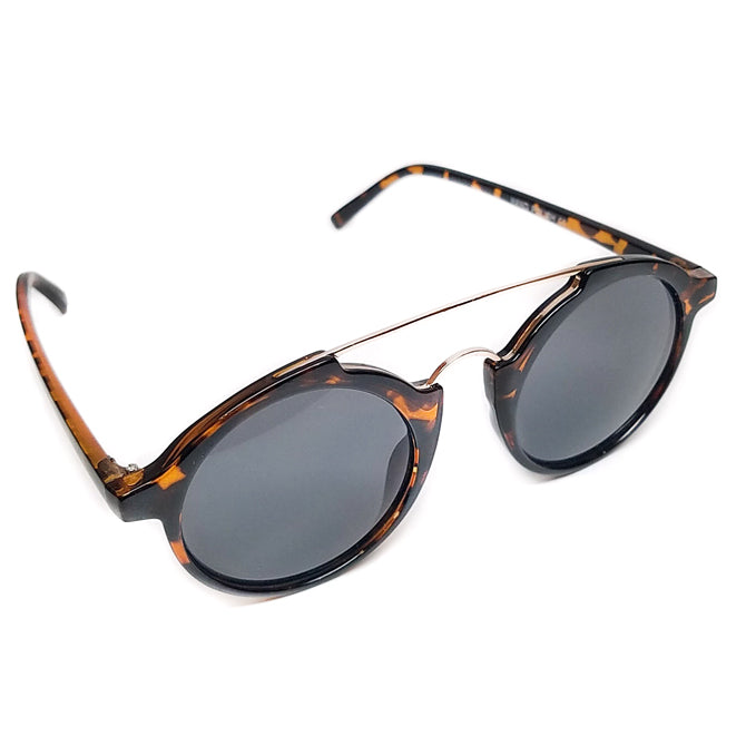 retro round tortoise frame womens sunglasses