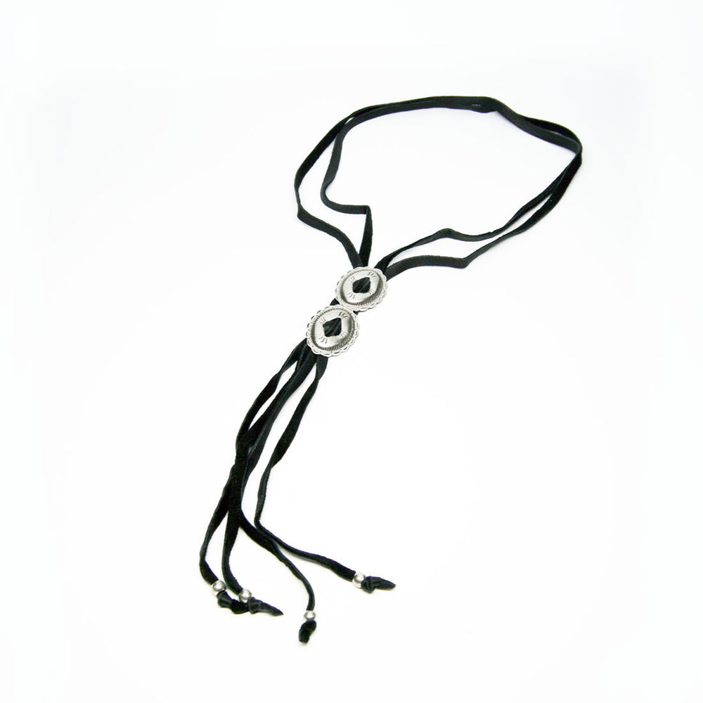Vanessa Mooney Jacy Leather Concho Necklace