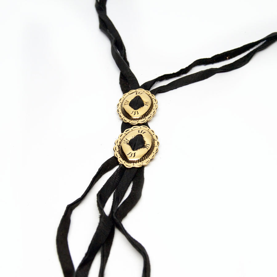 Vanessa Mooney Jacy Leather Concho Necklace