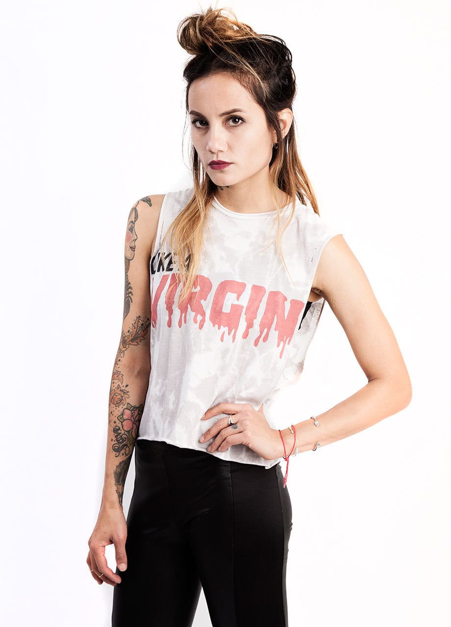 The Laundry Room Like A Virgin Crop Muscle Tee