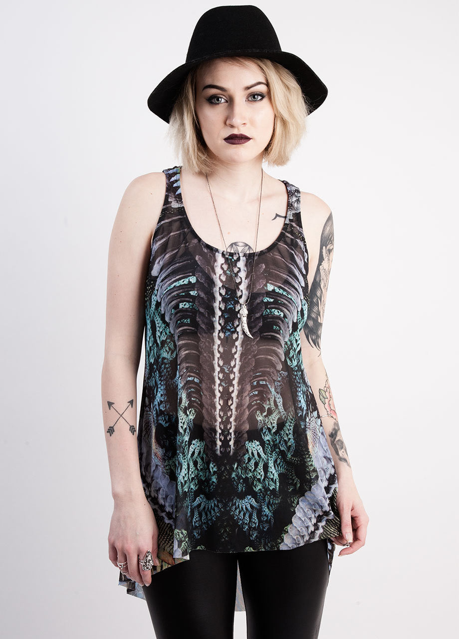 Lip Service Evolutionary Transcendence Tunic Mesh Tunic Tank
