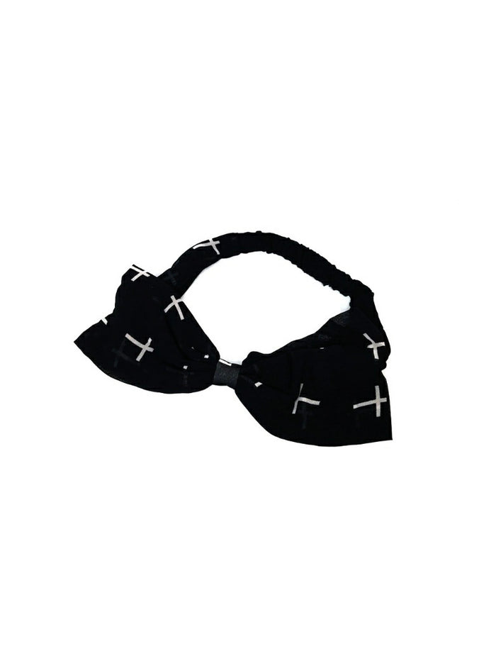 Cross Print Bow Headband