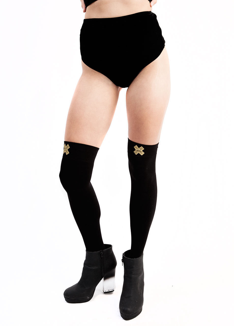 castles couture black velvet bottoms, high roller bottoms