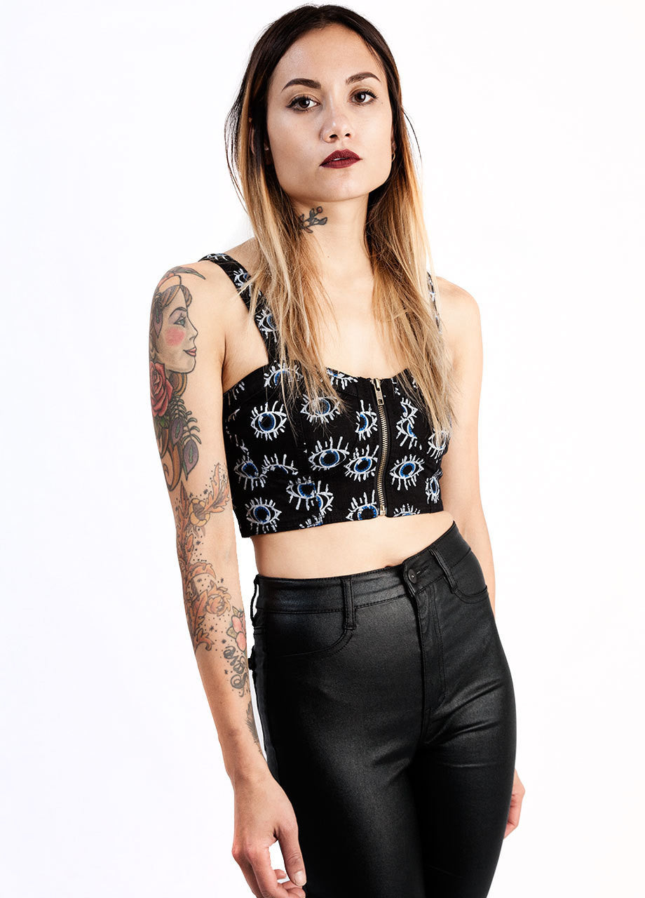 EVIL TWIN フリンジ付きブラックチュニック 半袖 Evil Twin | Evil Twin Clothing - Women's Clothing | BLACKCLOTH