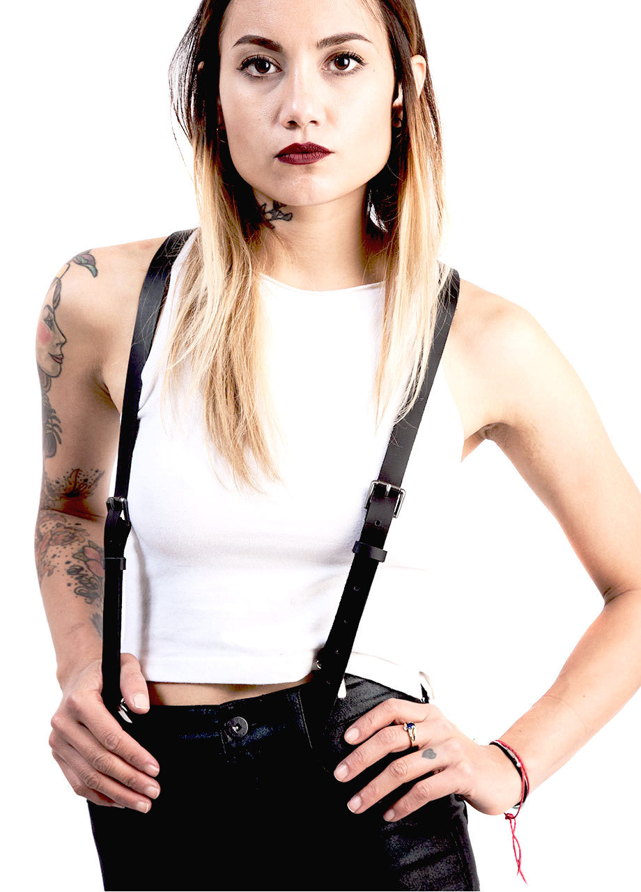 JAKIMAC Unisex Leathers Suspenders