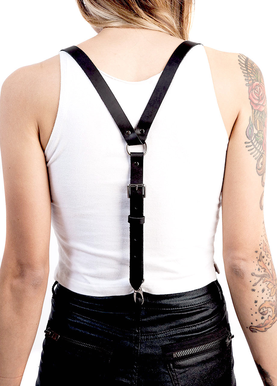 JAKIMAC Unisex Leathers Suspenders