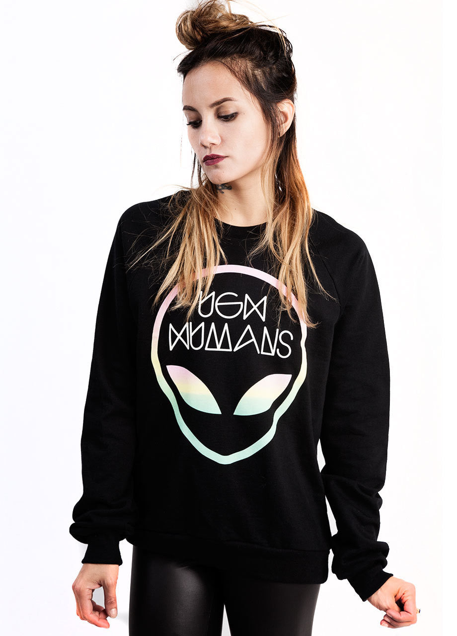 MYVL Ugh Humans Raglan Crewneck