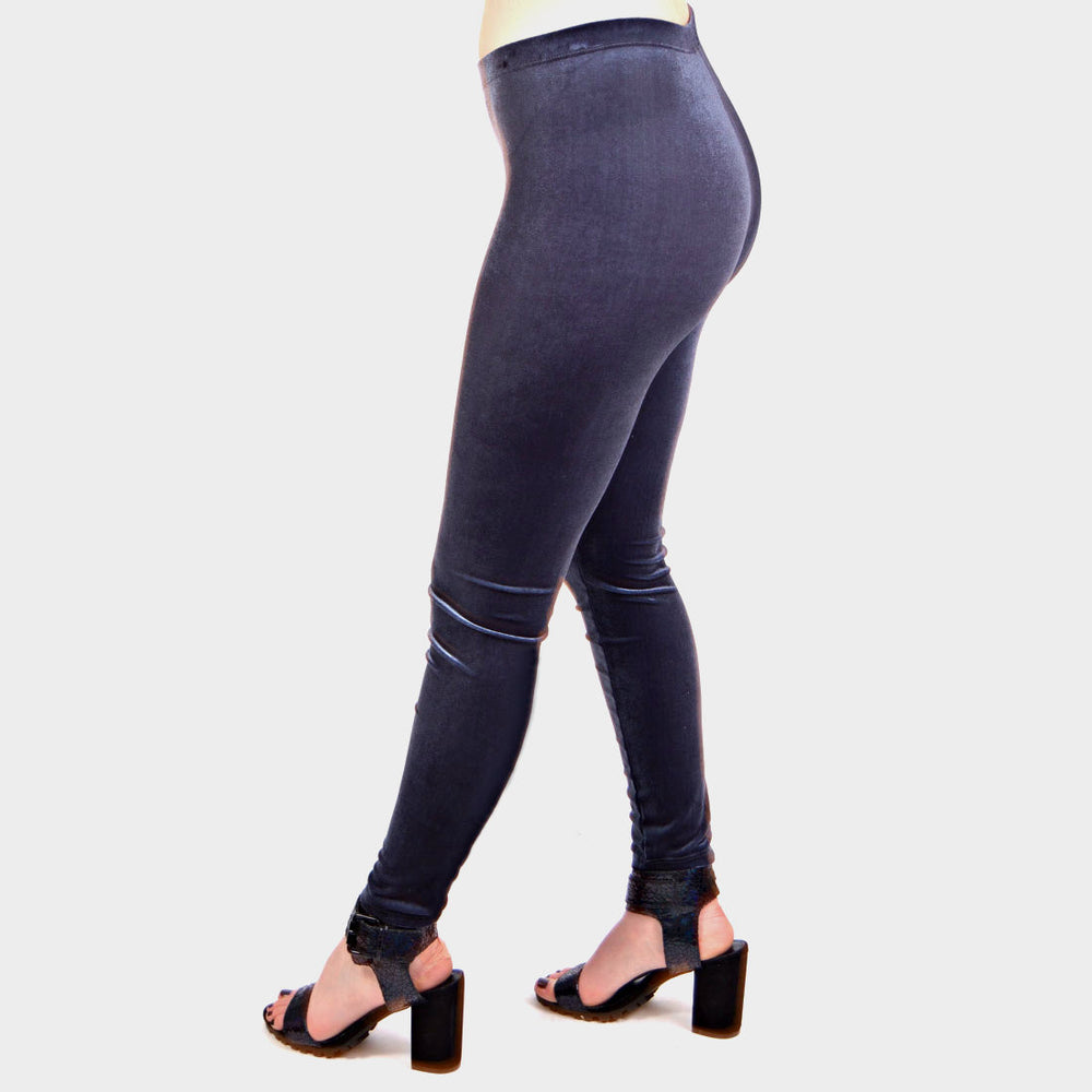 See You Monday Blue Velvet Leggings