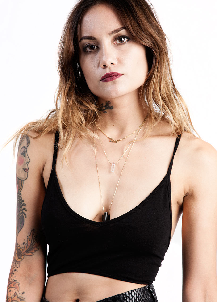 Black V-Cut Bralette